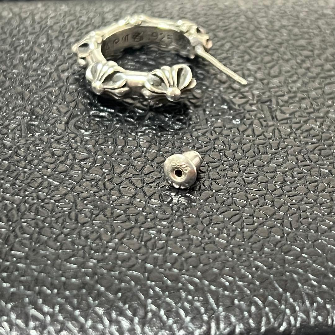 クロムハーツ クロスバンド フープ ピアス シルバー SV925 片耳