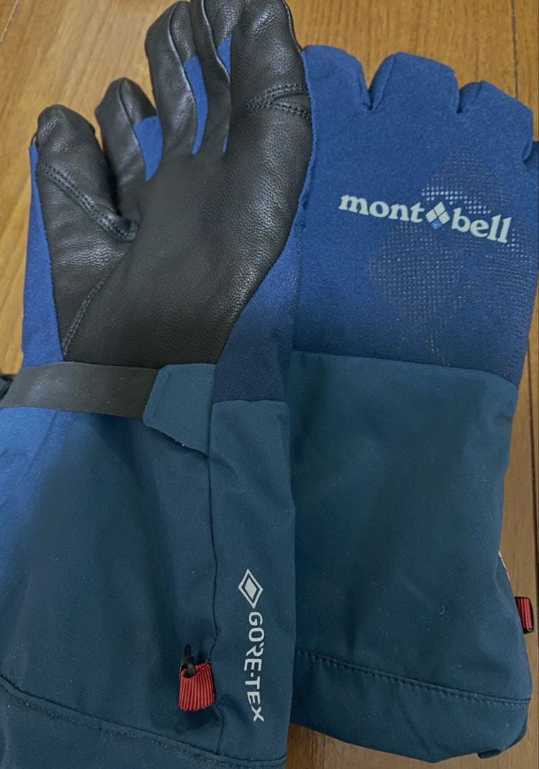 モンベルアルパイングローブインナー付ゴアテックス　山羊皮 サイズメンズMネイビー