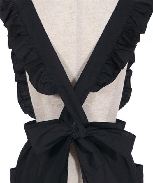 272◇カメオブローチフリルエプロン 黒 axes femme アクシーズ