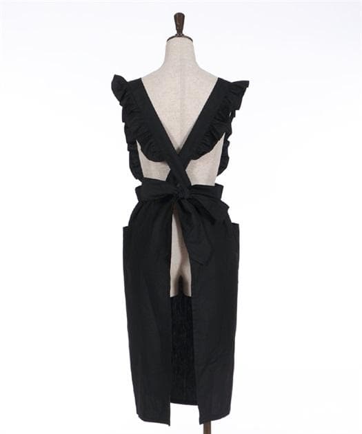 272◇カメオブローチフリルエプロン 黒 axes femme アクシーズ