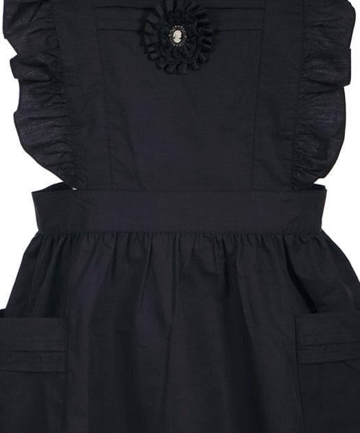 272◇カメオブローチフリルエプロン 黒 axes femme アクシーズ