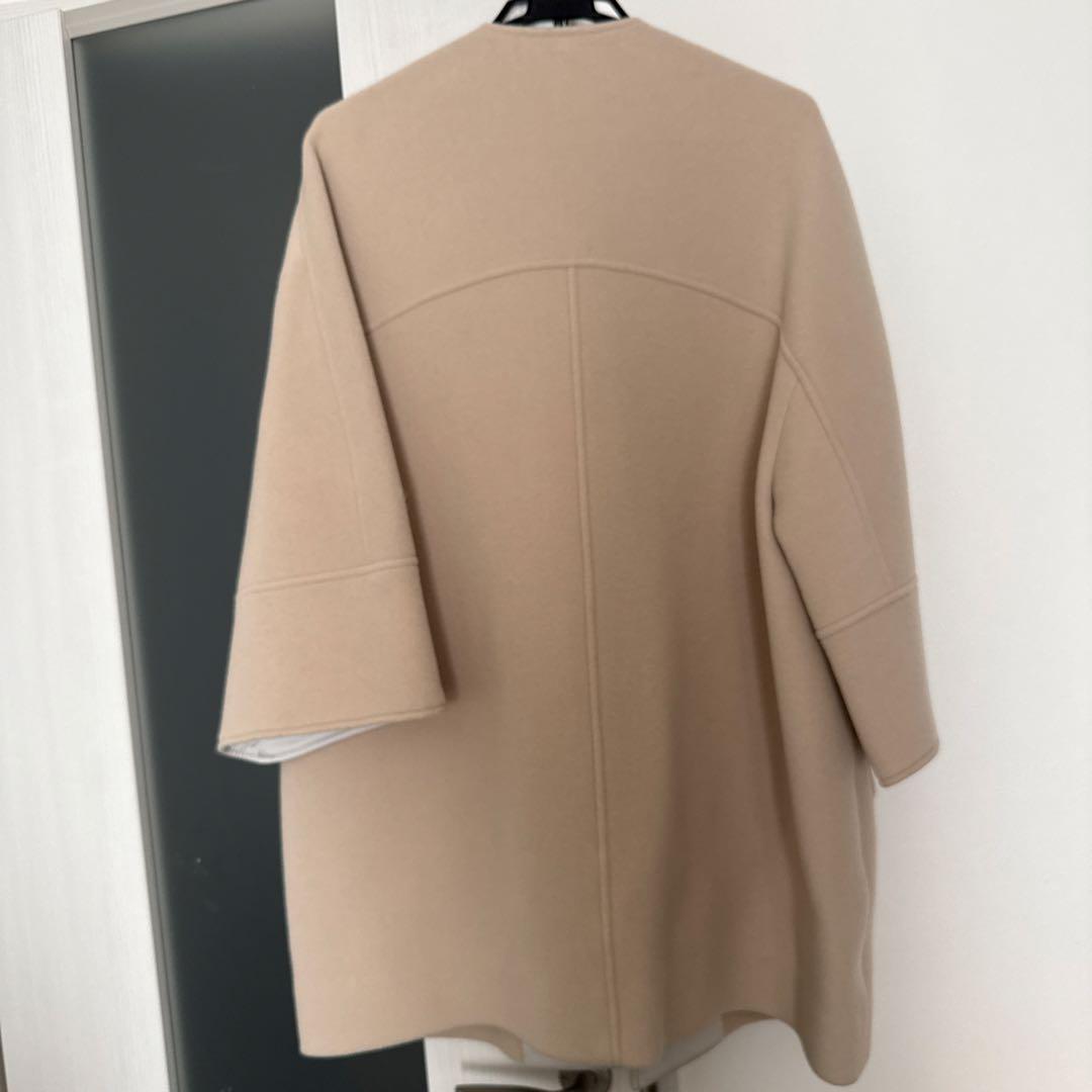 yori ヨリ ウールノーカラーコート オーバーサイズ アイボリー