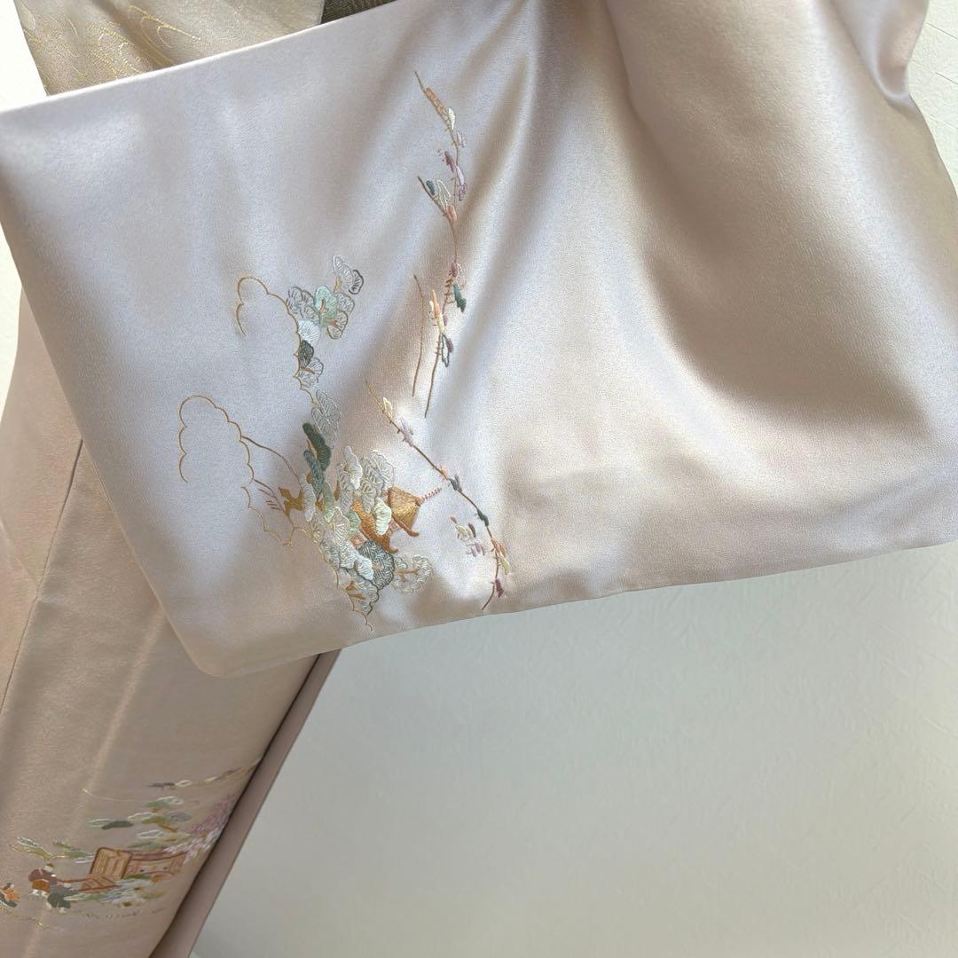 496 訪問着フルセット 正絹 薄紫 金彩 豪華 総刺繍 暈し染め お上品