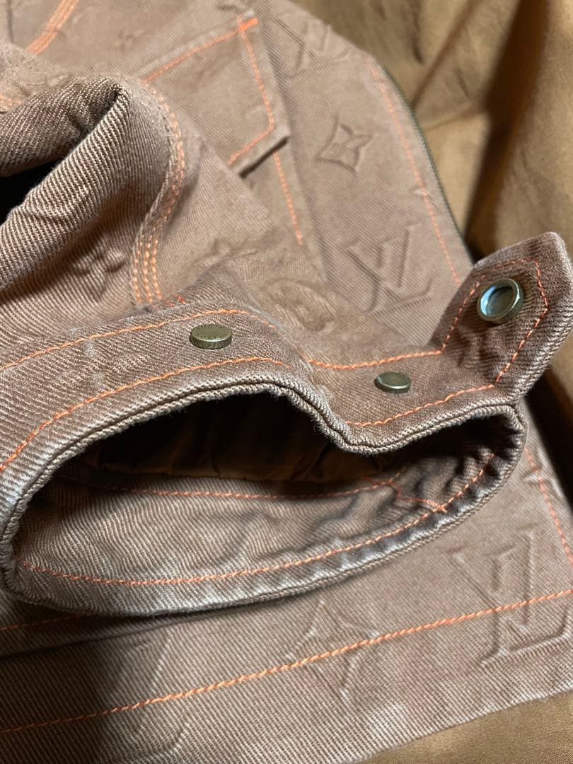 美品 ルイヴィトン デニムジャケット モノグラムエンボス加工