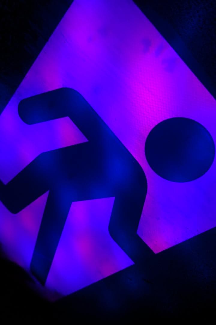 ジャンクスタイル 誘導灯 非常口 インテリアに 看板 点滅タイプ 落書き