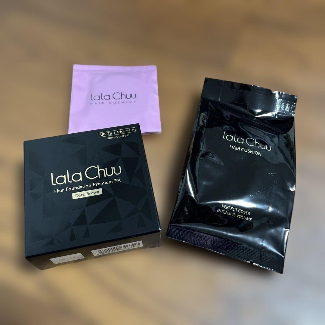 ★正規品★ララチュー ヘアファンデーション・本体・レフィル・パフ・3点セット