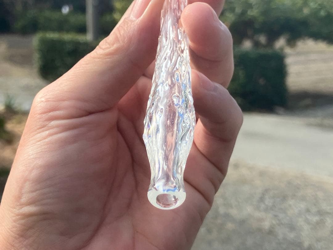 ギヤマン煙管 003- 氷晶（ひょうしょう）ガラスパイプ 約16cm - メルカリ
