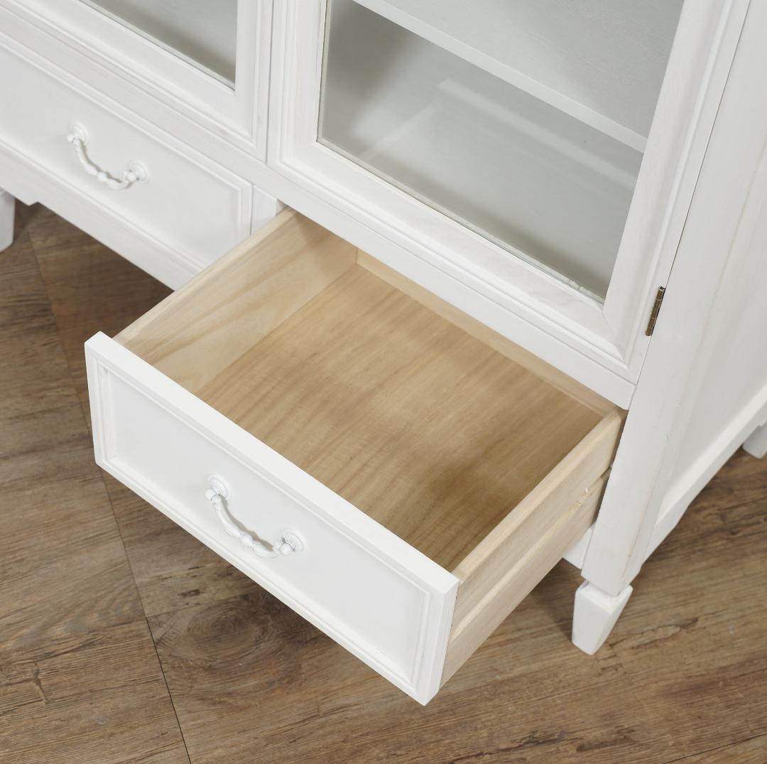 あちゃ　引き取り限定　アンティーク調　キャビネット　食器棚　シャビー