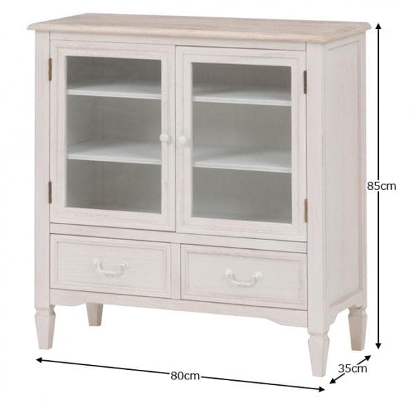 あちゃ　引き取り限定　アンティーク調　キャビネット　食器棚　シャビー