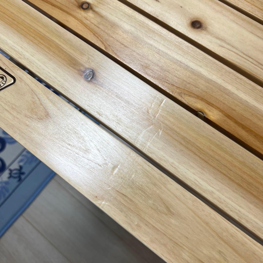 【美品】コールマン　ナチュラルウッドロールテーブル110 廃盤カラー