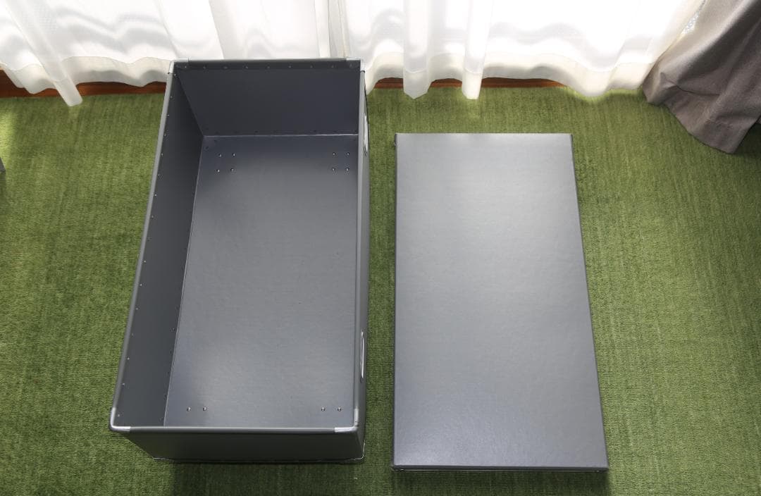 【中古】フタ・キャスター付き　収納ケース　幅84×奥46×高36　②