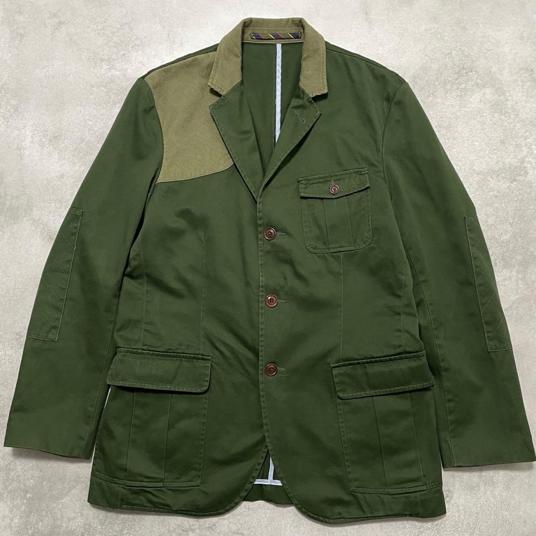 極美品✨️LAND'S END ハンティングジャケット 緑 カーキ コーデュロイ