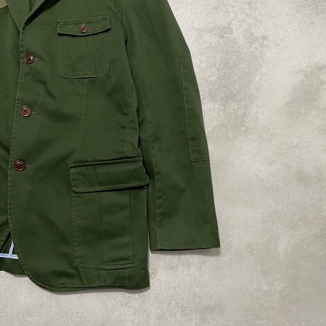 極美品✨️LAND'S END ハンティングジャケット 緑 カーキ コーデュロイ