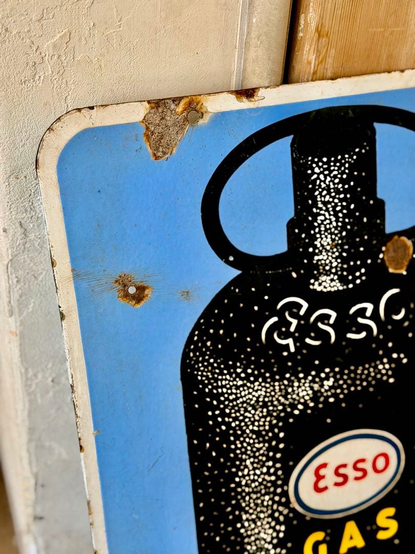 Esso ガスボンベ アンティーク看板