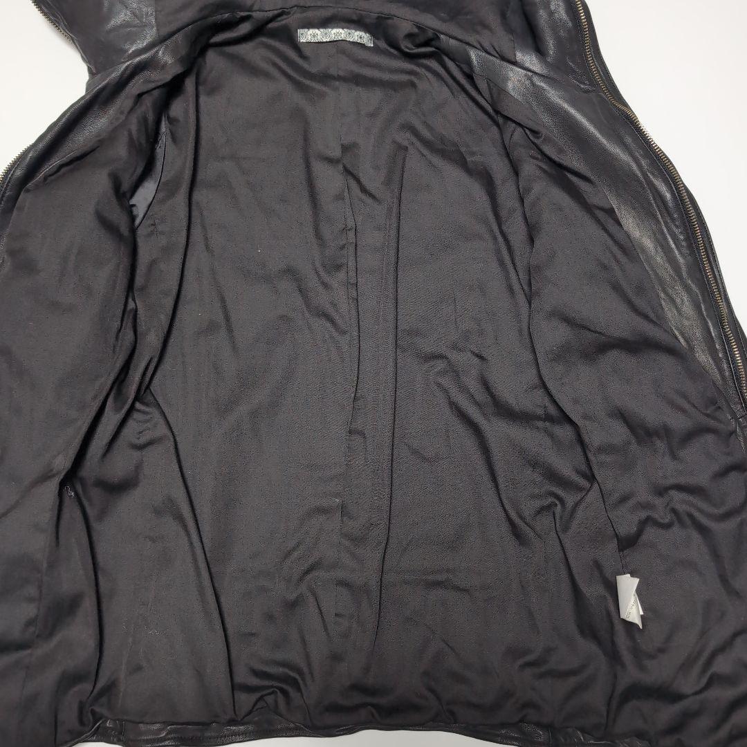 フォーバレー　レザージャケット　ライダースジャケット　ジップアップ　パーカー　黒