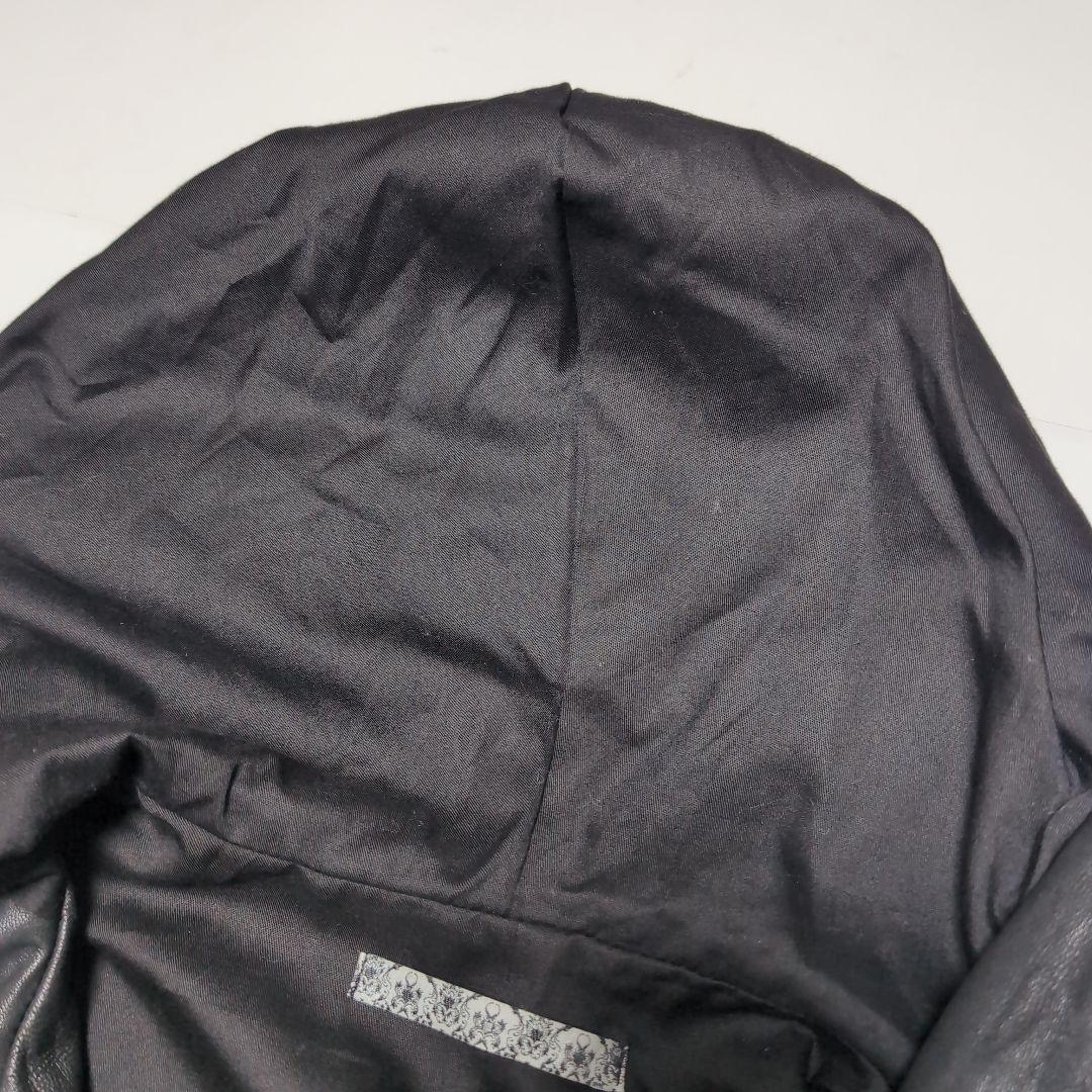 フォーバレー　レザージャケット　ライダースジャケット　ジップアップ　パーカー　黒