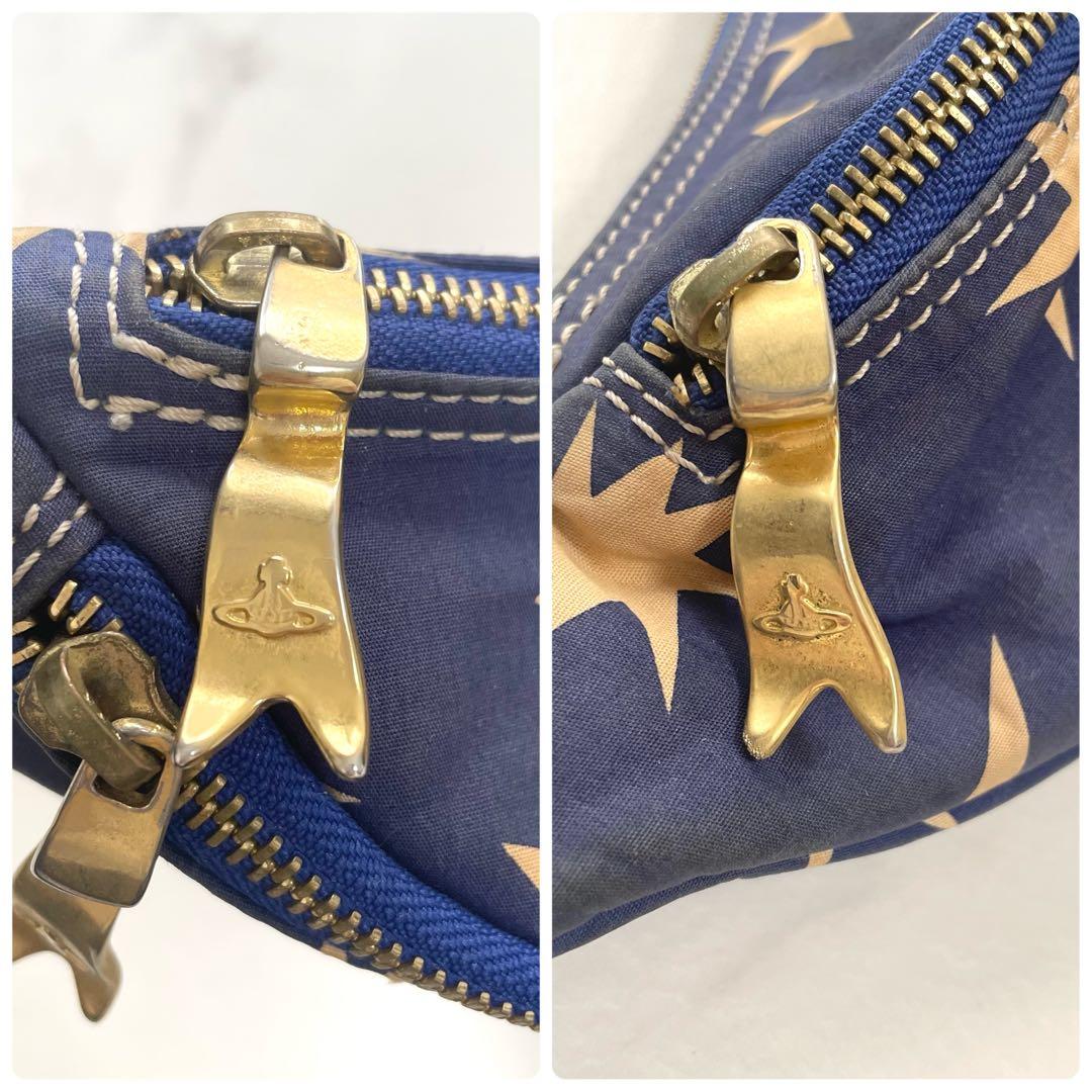 希少✨ヴィヴィアンウエストウッド ボディバッグ ゴールド金具 オーブ ブルー
