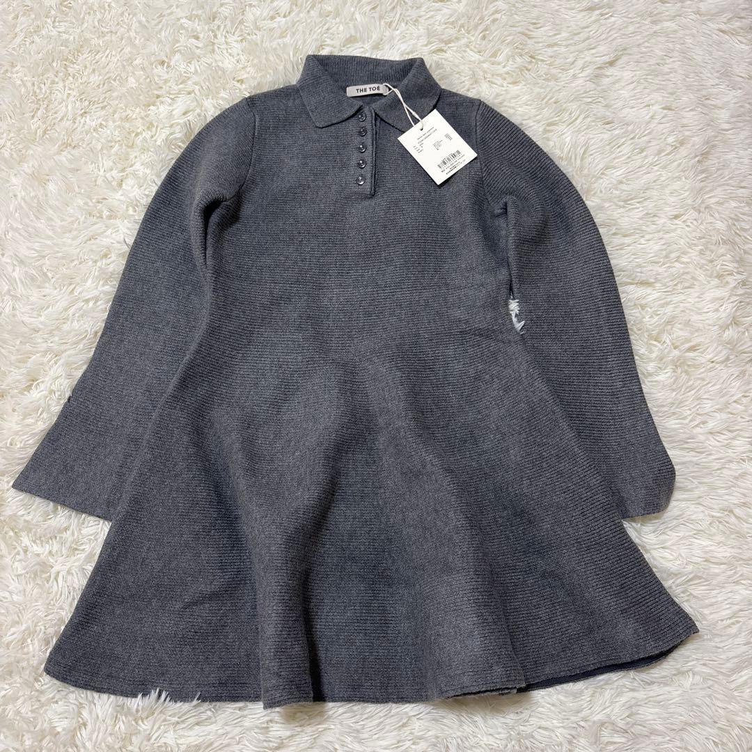 【新品】 THE TOE Reims Flare Onepiece グレー S