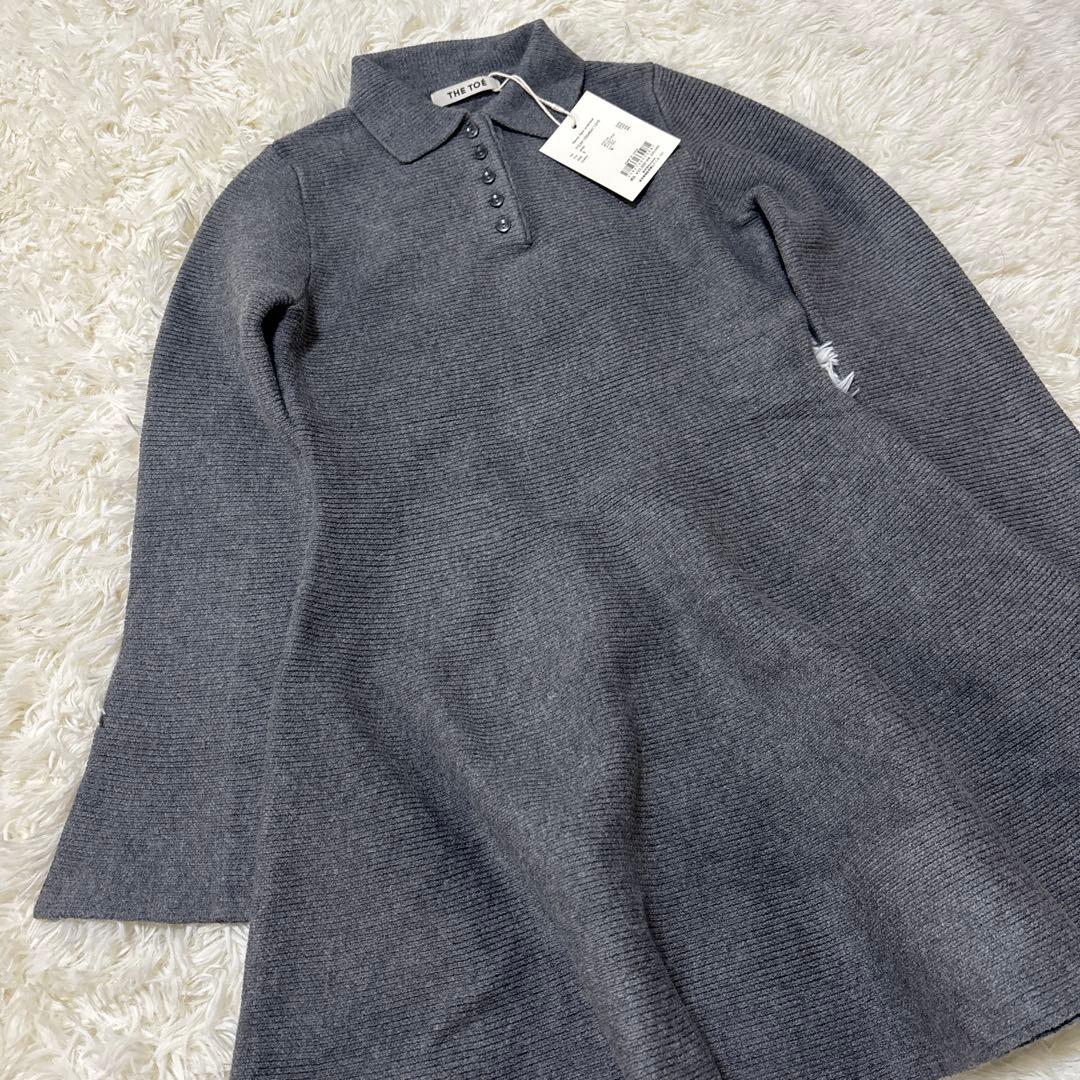 【新品】 THE TOE Reims Flare Onepiece グレー S
