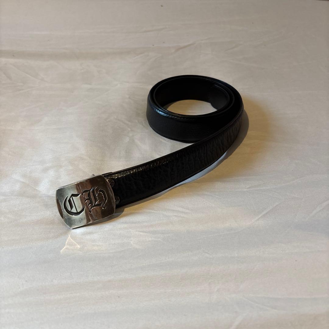 CHROME HEARTS レザーベルト CHロゴ バックル シルバー925 - メルカリ