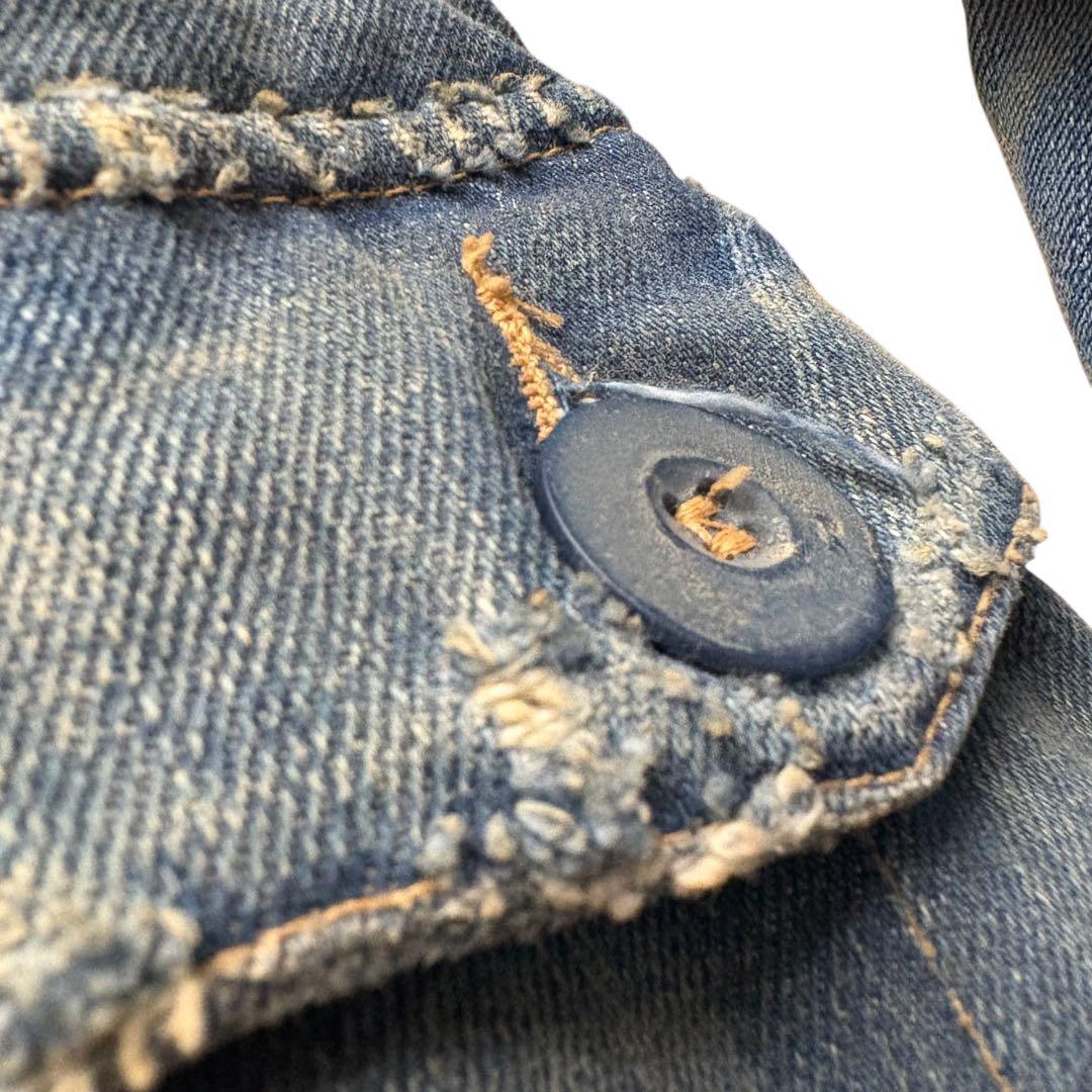 DIESEL/キルティング/ライダースデニムジャケット