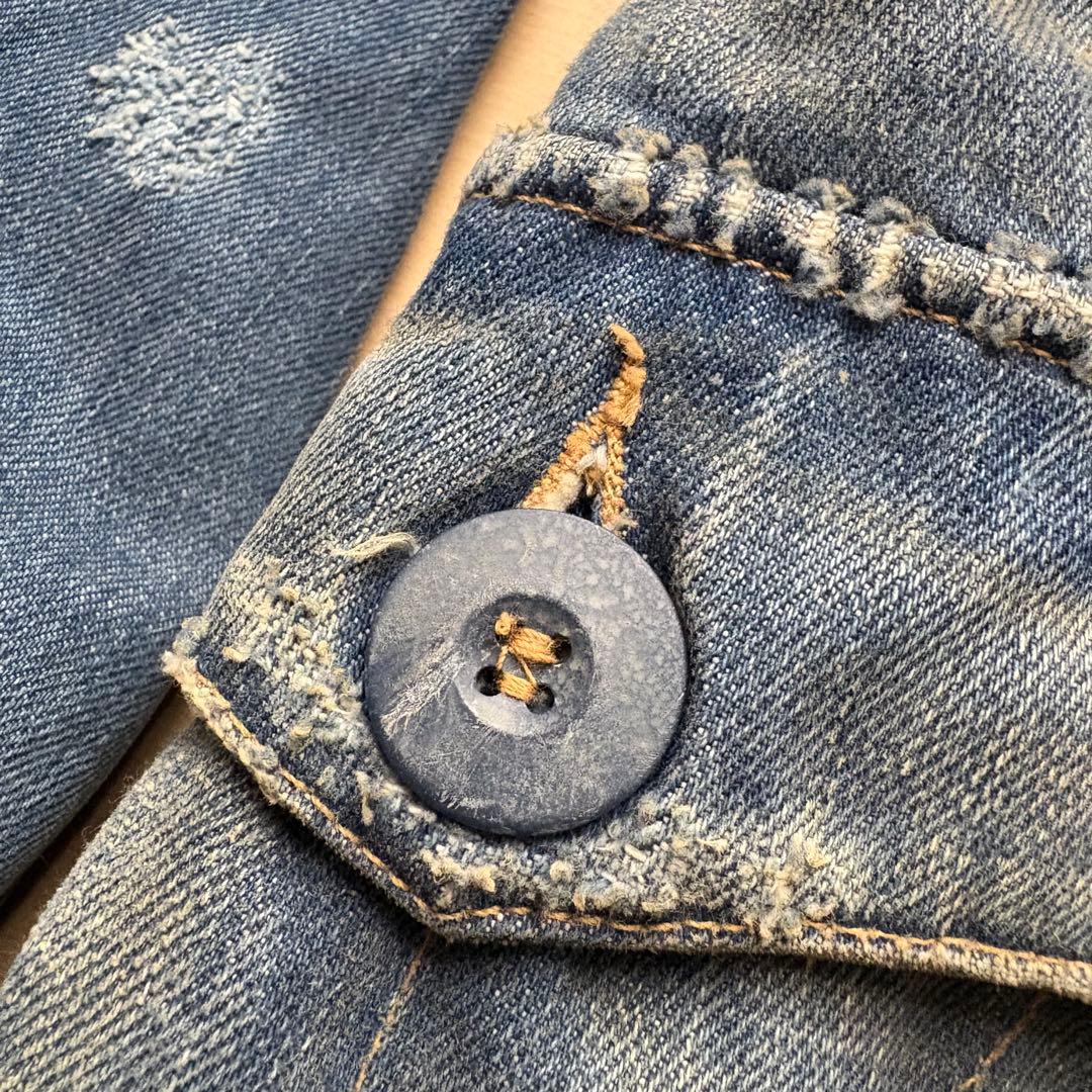 DIESEL/キルティング/ライダースデニムジャケット