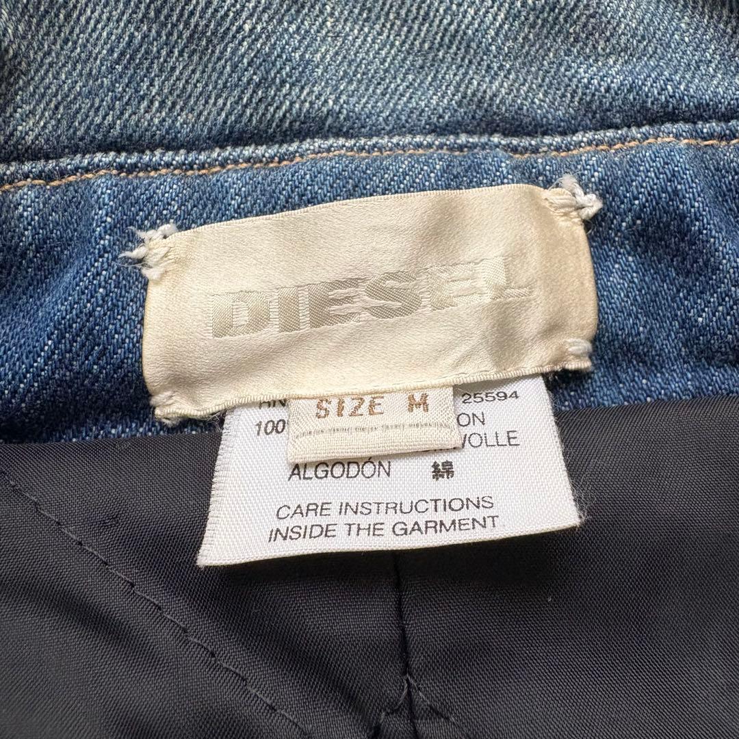 DIESEL/キルティング/ライダースデニムジャケット