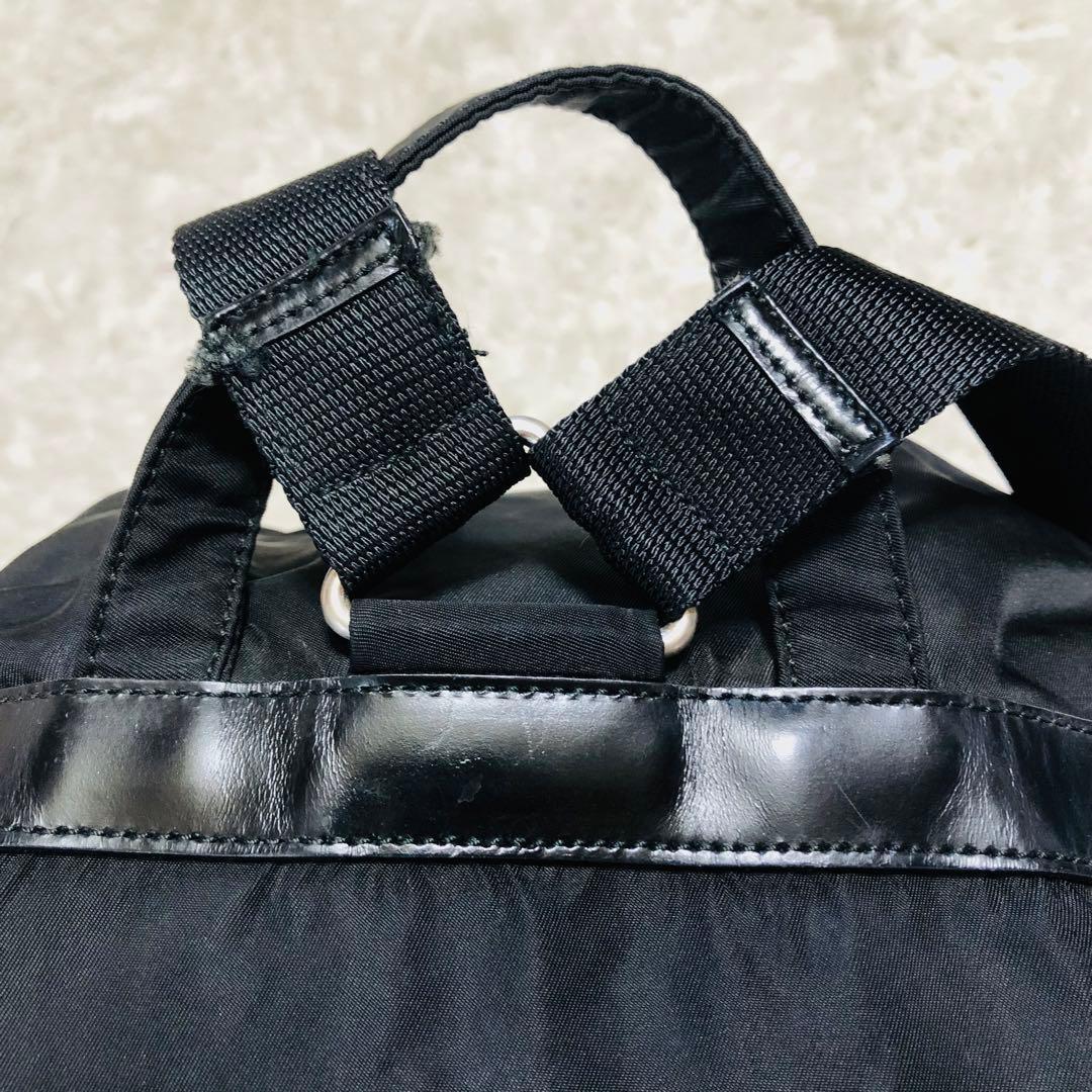 美品✨プラダ ナイロンリュックサック バックパック 三角プレート ブラック