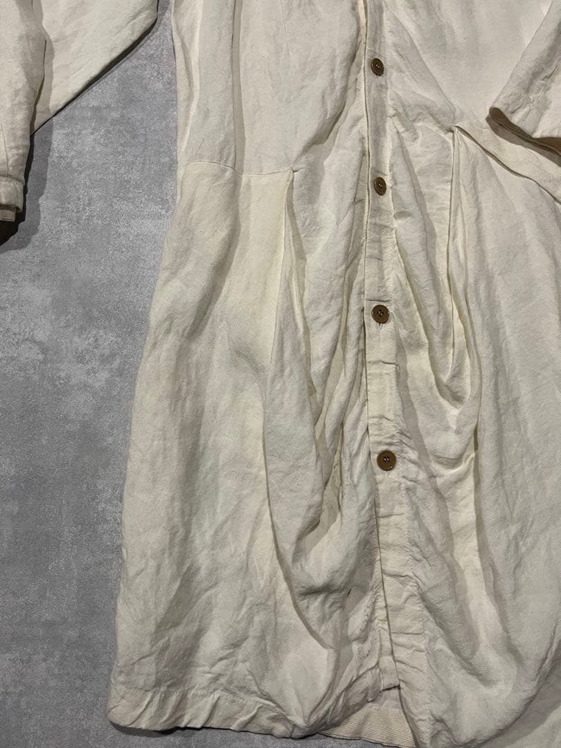 J.W ANDERSON リネン　コート　ロングシャツ　ホワイト