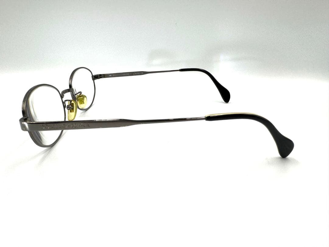 Dolce & Gabbana フルリム オーバル メガネ シルバー 度入り