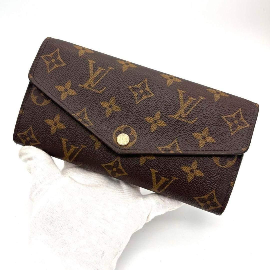 【新型IC】ルイヴィトン モノグラム サラ 長財布 ブラウン 16カード