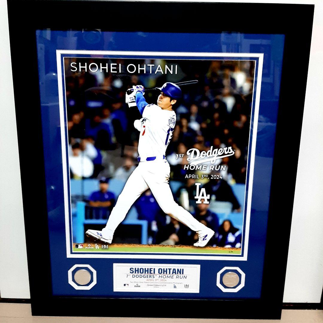 【大迫力】50シリアル限定品　大谷翔平　ドジャース1st本塁打　巨大フォトミント