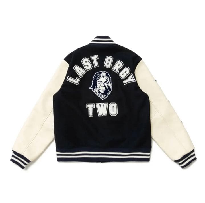 【未開封】LAST ORGY2 VARSITY JACKET NAVY XL
