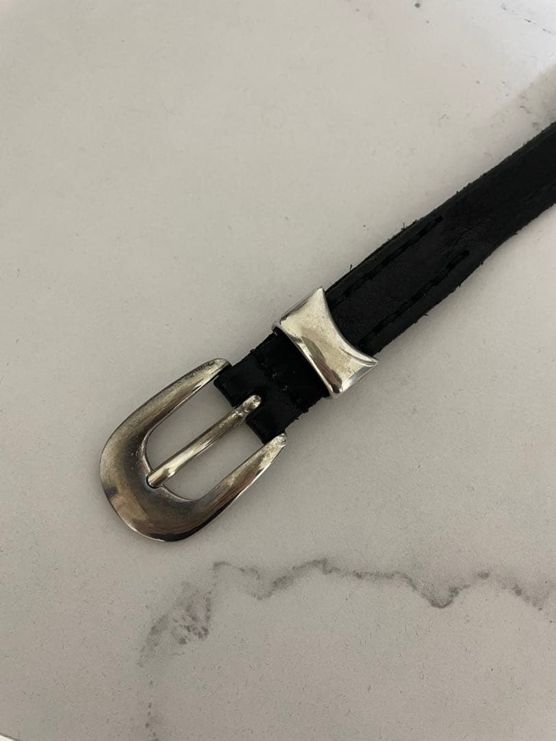 小物 ourlegacy BELT 2 CM Black Leather 80