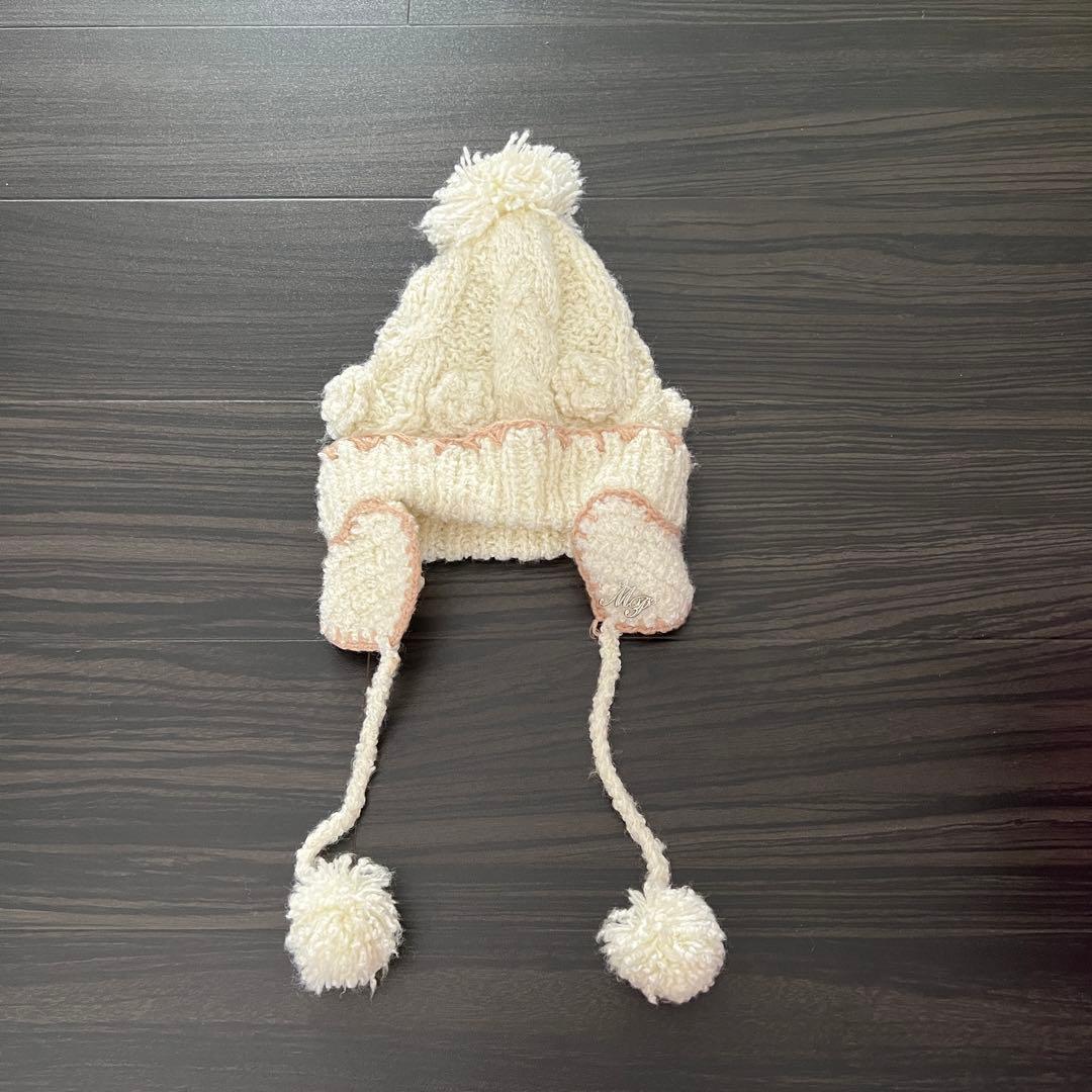 メゾピアノ 帽子 ニット帽 耳あて 冬 ポンポン スキー - メルカリ