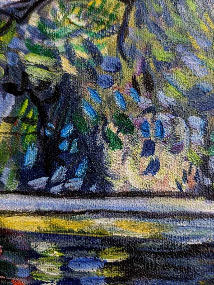 油絵 素晴らしいクリムトの風景画 美術アカデミー学生による完璧模写の