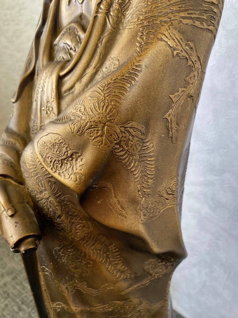 観音菩薩像　篤玉作　観音様　仏像　置物　骨董