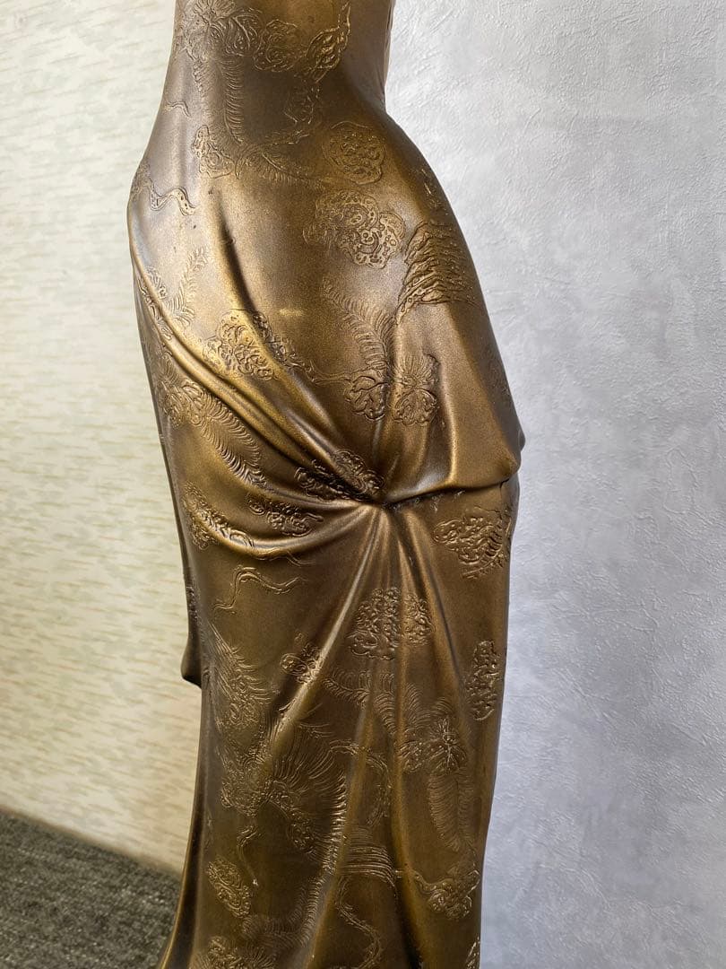 観音菩薩像　篤玉作　観音様　仏像　置物　骨董