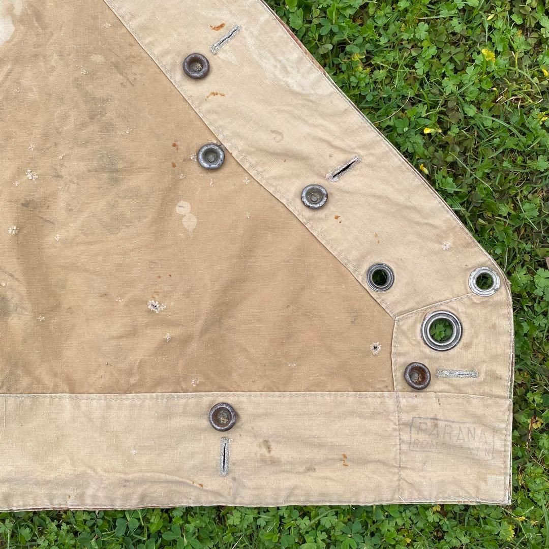 【レア】フランス軍　軍幕　M51　リザードカモ　１枚③　ポンチョ　テント