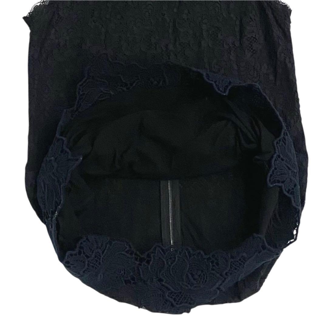 高級★ドルチェ＆ガッバーナ レース ワンピース バラ ノースリーブ ブラック