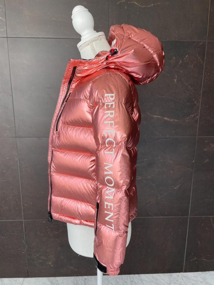 PERFECTMOMENT 6Y ピンクメタリック キッズ スキーウェア ダウン
