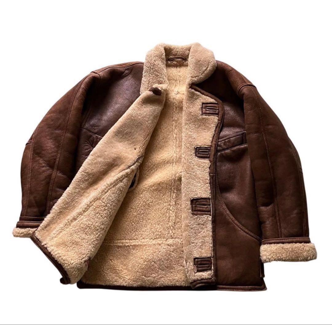 80's USA製 B3type 本革ラムレザー ムートン ボンバーJKT L - メルカリ