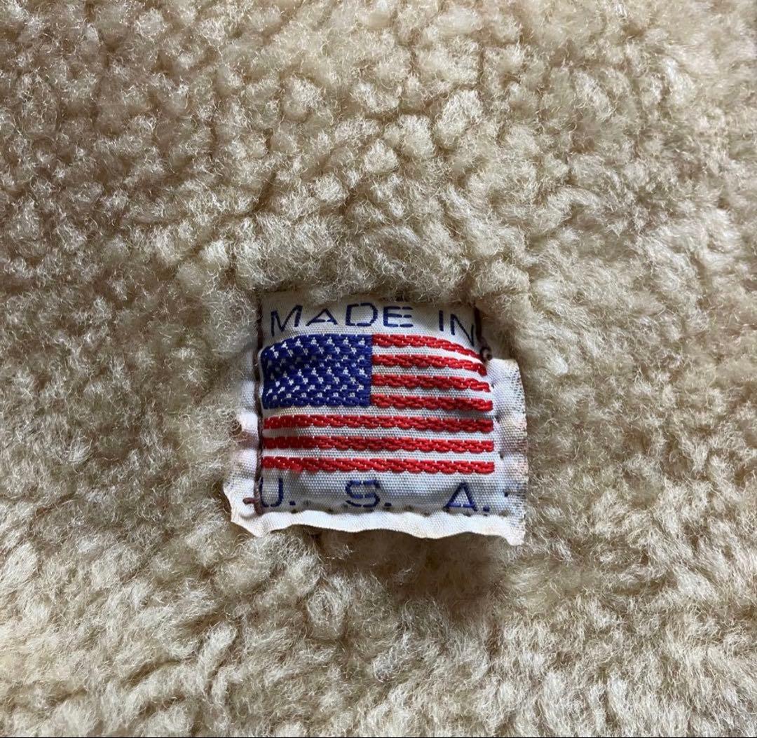 80's USA製 B3type 本革ラムレザー ムートン ボンバーJKT L - メルカリ