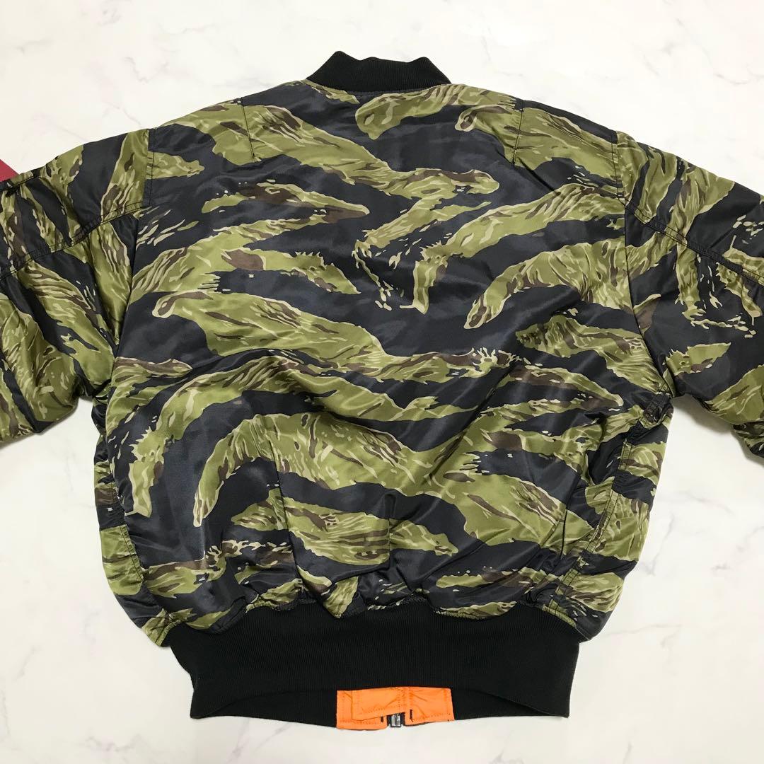 【美品】【Lサイズ】ALPHA MA-1 フライトジャケット タイガーカモ