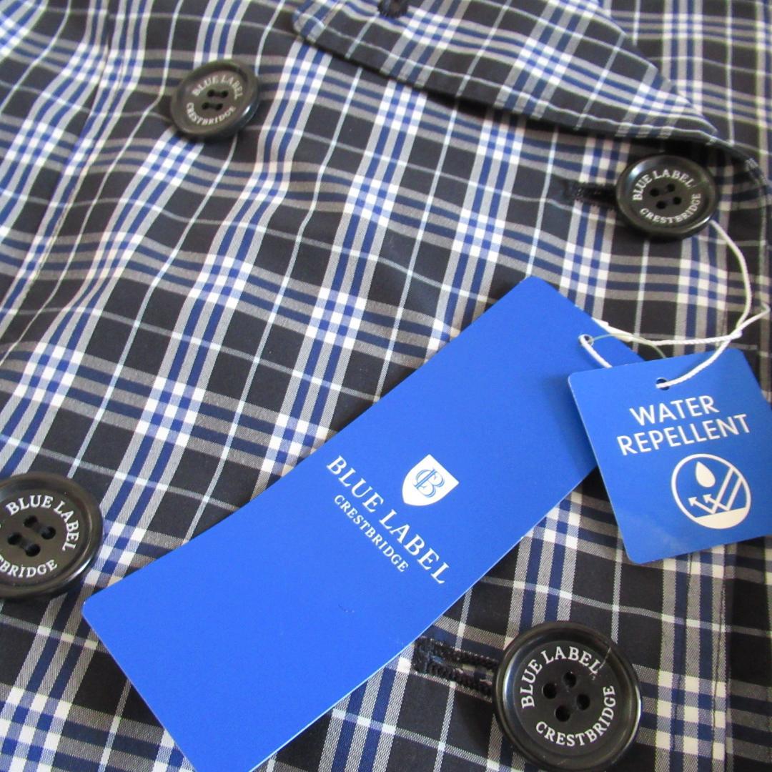 ブルーレーベルクレストブリッジ新品ネイビー ウェザーコート レインコート 36