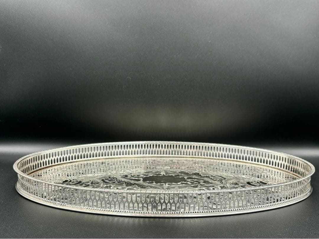 専用　英国アンティーク　Viners of Sheffield 銀メッキトレイ