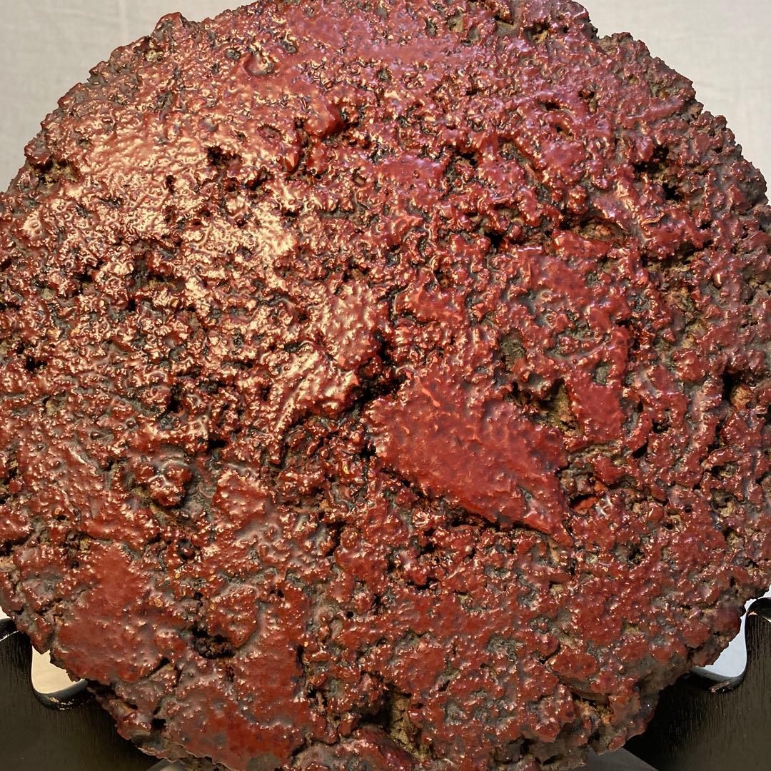 漆塊　堆漆　朱　花台　花瓶台　生花　飾り台　アンティーク　漆　置物