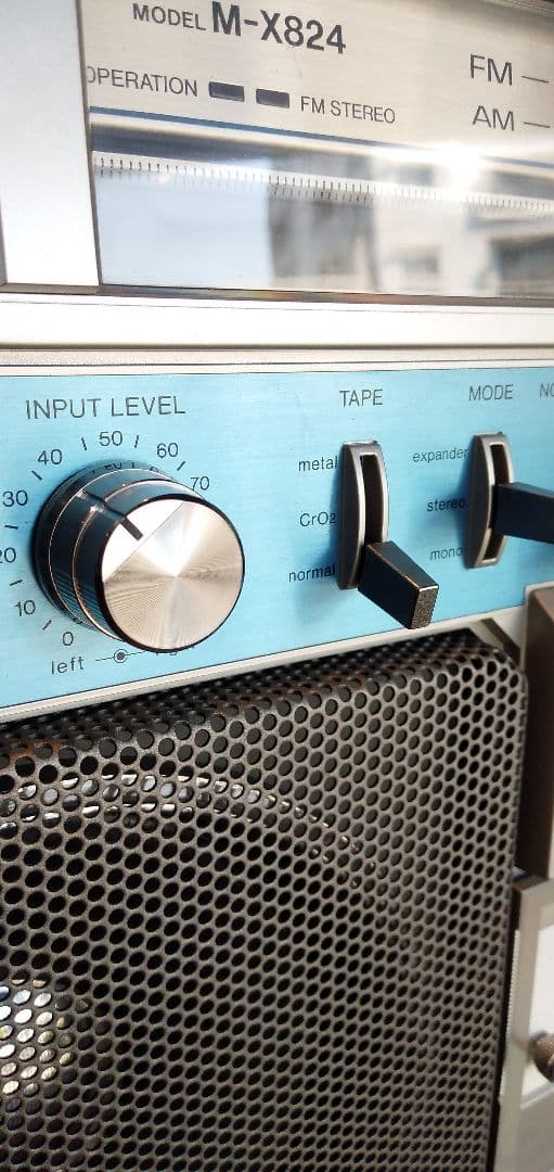 ジャンク　カセットデッキ不動　ラジオ稼働　ＳＡＮＹＯ M-X824 ラジカセ