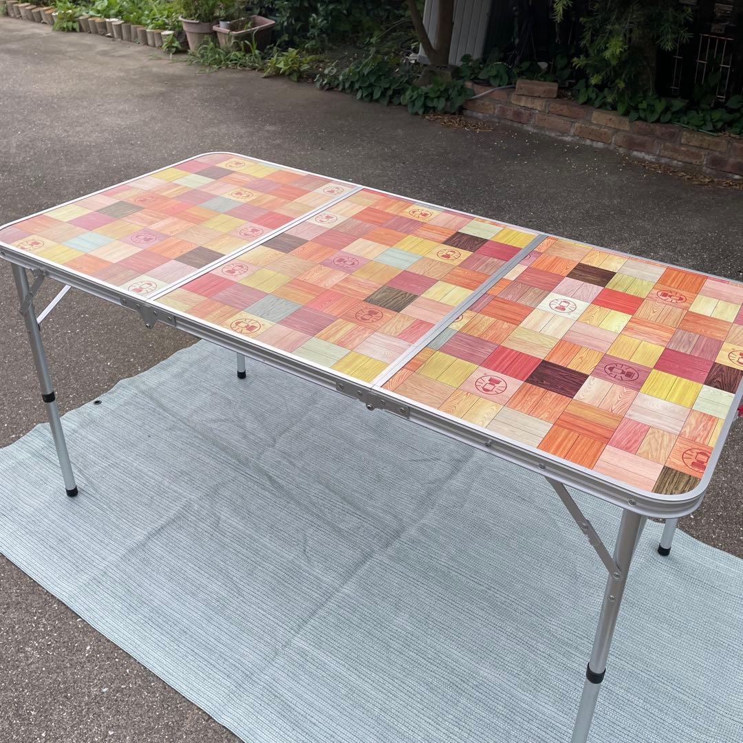 《コールマン》ナチュラルモザイクリビングテーブル140cm バーベキュー