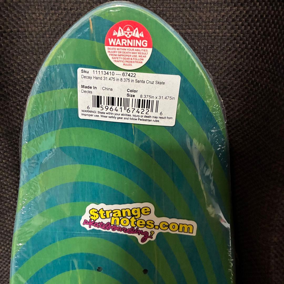 SANTA CRUZ DECAY HAND スケートボードデッキ